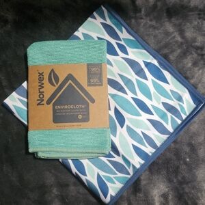 NORWEX - EnviroCloth and WindowCloth set ~ Green and Leaves